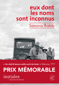 Le prix Mémorable est décerné à Sanora Babb et les éditions du Sonneur !